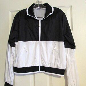 MONO B Lightweight Athletic Crop Jacket With Netted Lining  Size L